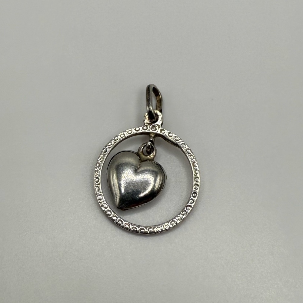 Sterling Silver Heart Pendant 925 Italy